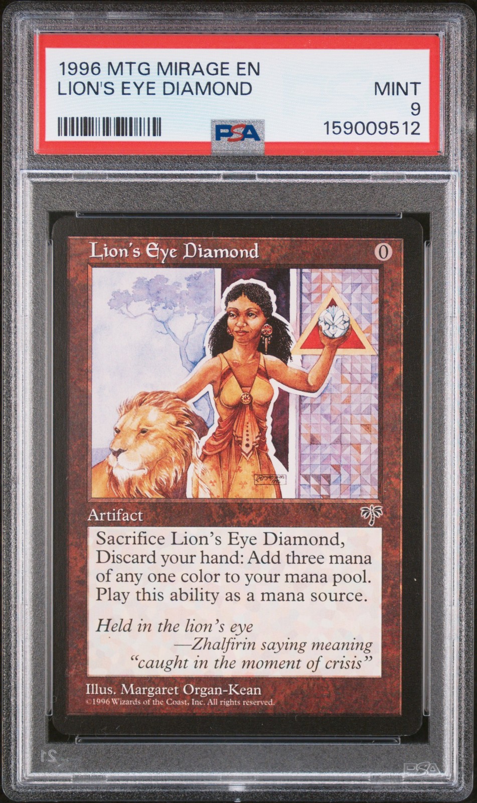 1996 MTG MIRAGE LION'S EYE DIAMOND PSA 9