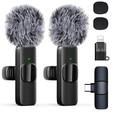 LOOBOAKY Professional Wireless Lavalier Microphone for iPhone, iPad, Android...