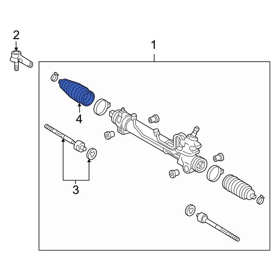 For Toyota Highlander 2003-2007 Toyota 4553508010 Rack & Pinion Bellows - Изображение 3 из 3