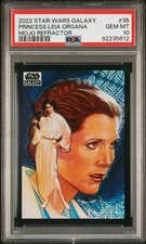 2022 TOPPS CHROME STAR WARS GALAXY MOJO 35 PRINCESS LEIA ORGANA 47/50 PSA 10