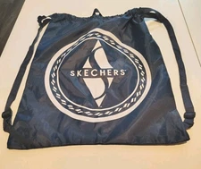 Skechers Navy Blue Nylon  Drawstring Bag Backpack Gym Bag Adjustable Straps