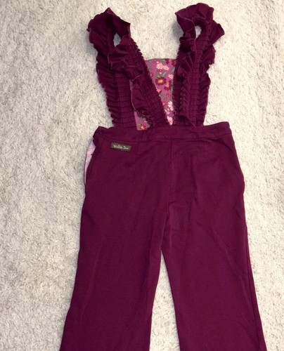 Girls Matilda Jane Moments with you Purple Romper Overalls Size 6 Preppy Spring - Picture 3 of 12