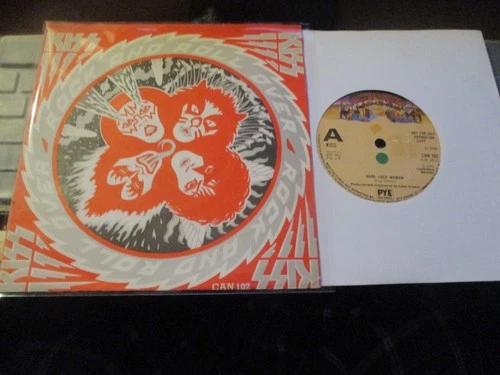 KISS HARD LUCK WOMAN RARE 7" IMPORT DEMO RECORD METAL ROCK SUPERB EX