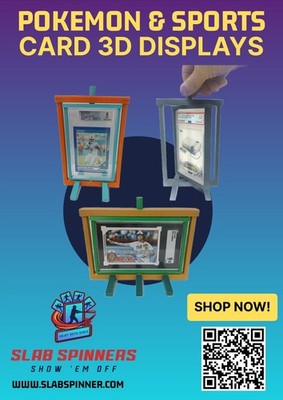 Slab Spinner Sports Pokémon Card Display, Graded Card, PSA, BGS, SGC Top Loaders