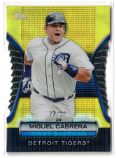 2012 Topps Golden Moments Die-Cut GOLD Miguel Cabrera #GMDC-83! Tigers! /99