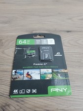 PNY Elite-X 64 GB MicroSDXC Flashcard 100MB V30 4K Ultra HD