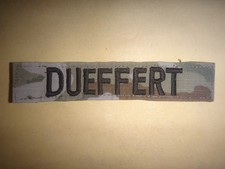 US Army OCP Name Tape DUEFFERT Camo Pocket Patch