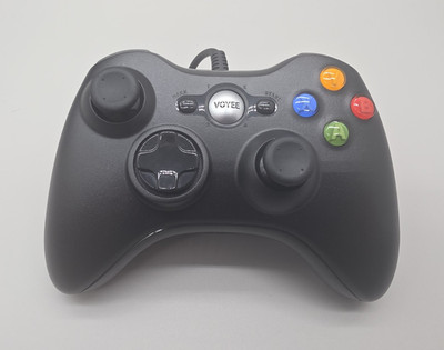 VOYEE Wired Xbox 360 Controller USB for PC Windows   Black Tested Working