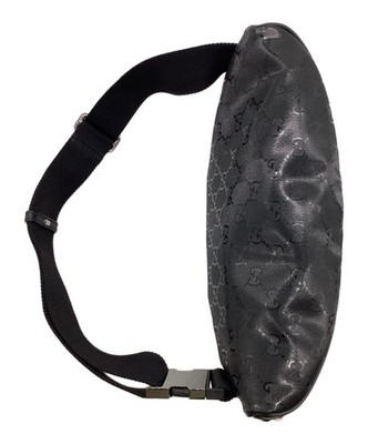 GUCCI GG Black Waist Pouch Bum Bag Shoulder Belt Pack Women 233269