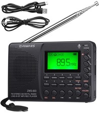 Portable Bluetooth Radio, FM AM Shortwave Radios with Sleep Timer and Preset ...