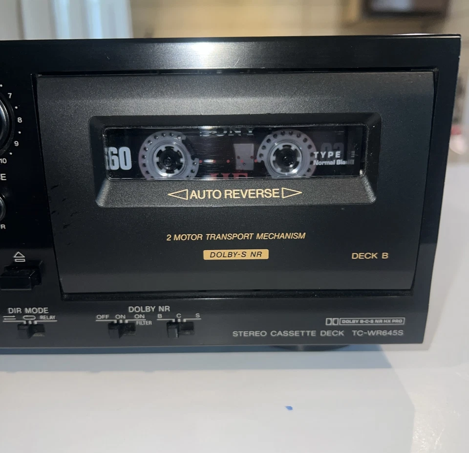Sony TC-WR645S Cassette Deck W Dolby S- Turns On Plays Cassette -Tested- - Image 4 of 4
