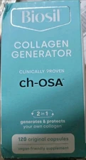 Biosil Collagen Generator - 120 Original Capsules -Exp Date 10/26