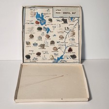 Vintage Utah Rock Mineral Collection Map Kit Souvenir Old Roadside