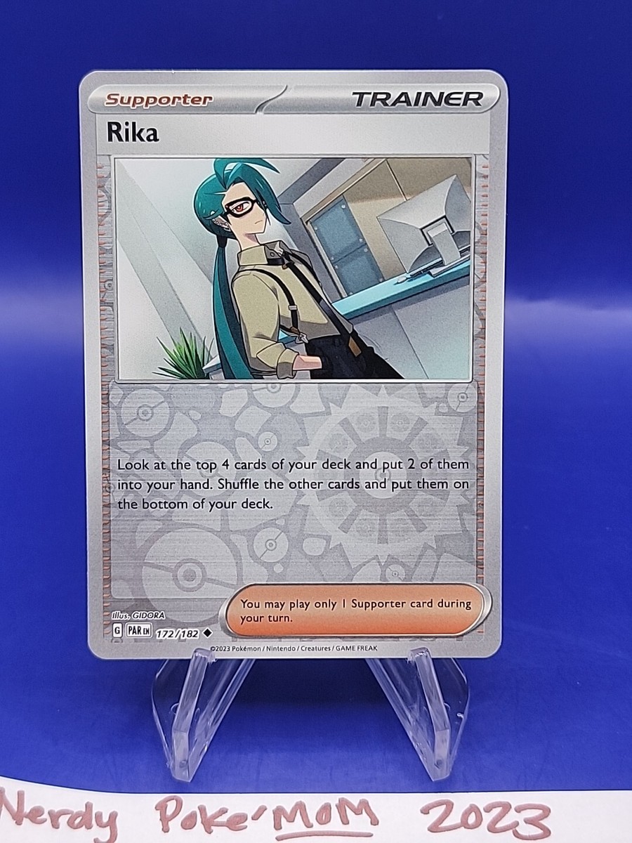 Pokemon TCG Rika 172/182 Trainer REVERSE HOLO Paradox Rift NM