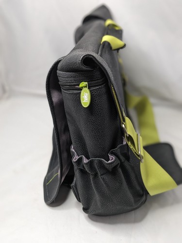 Haiku Black Pebbled Crossbody Messenger Commuter Bag - Picture 4 of 15