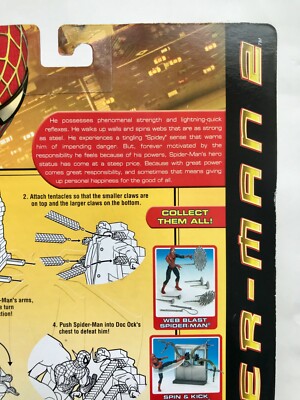 NEW TOY BIZ SPIDER-MAN 2 BATTLE ATTACK ACTION FIGURE 2004