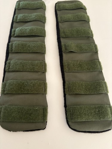 Par de correas tácticas para el hombro PROTECH grandes correas tácticas verdes Molle 13X3 pulgadas - Imagen 5 de 8