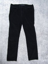 Calvin Klein Corduroy Womens 10 Straight Black Pants Bottom Casual Dark Wash