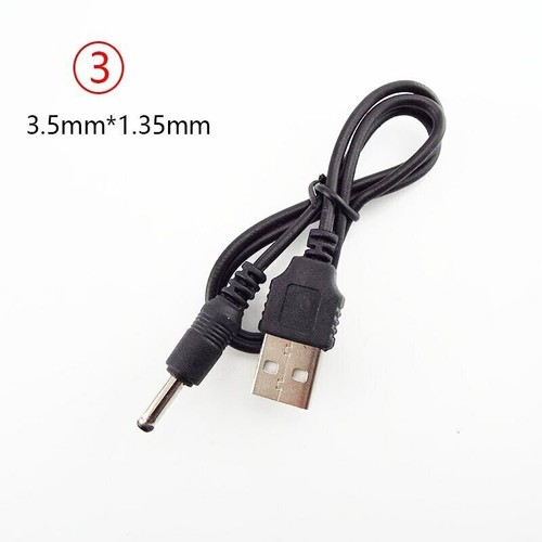 USB A Male to 1.7 2.0 2.1 2.5 3.5 5.5mm Connector 5V DC Charger Power Cable Cord - Photo 14 sur 17
