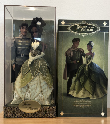 NEW DISNEY STORE EXCLUSIVE FAIRYTALE PRINCESS TIANA AND NAVEEN DOLLS LE 395/6000