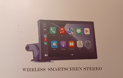 Portable Apple smartScreen  stero , 9'' Wireless Apple Carplay & Android Auto,