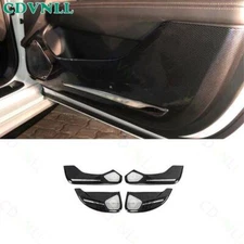 For Cadillac CT4 2020-2022 Steel Carbon Fiber Inner Door Anti-Kick Panel Frame