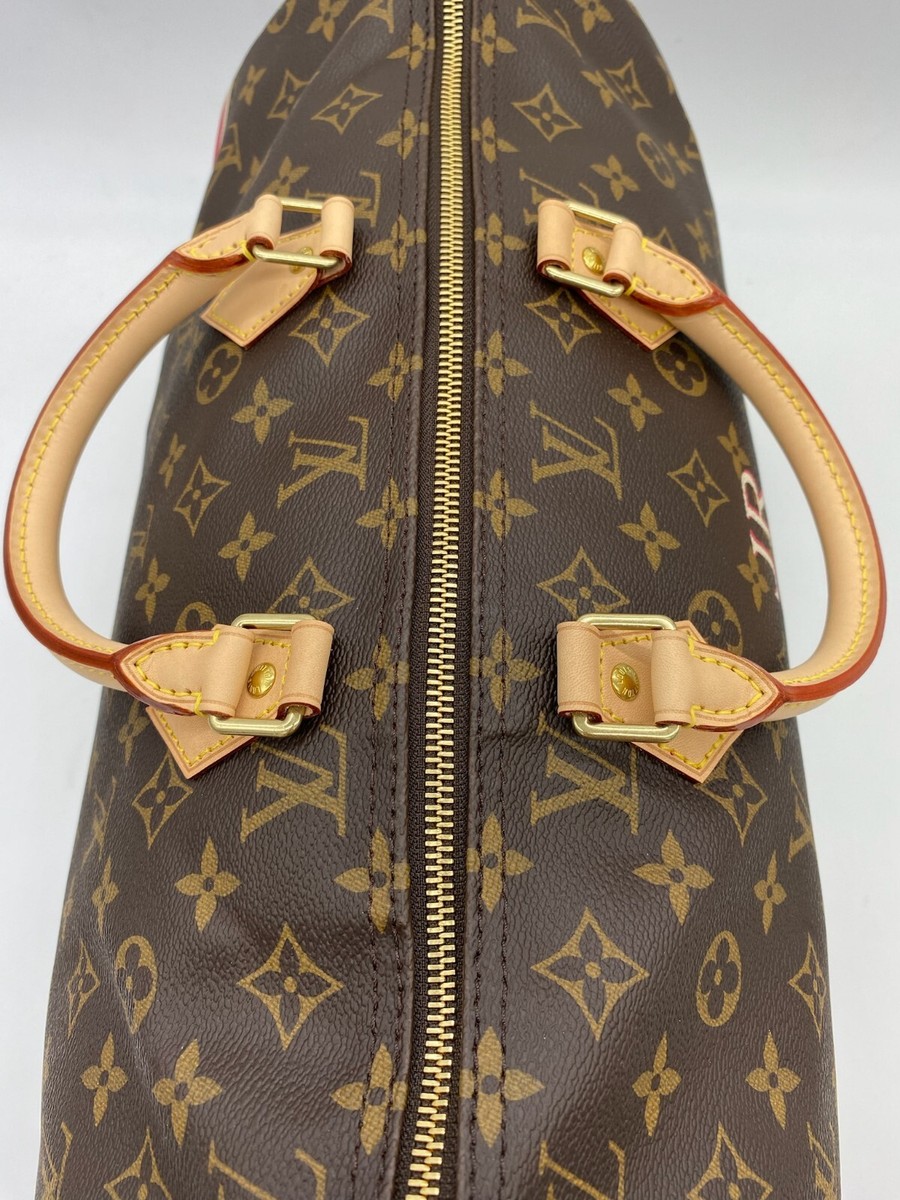 Louis Vuitton ダッフルバッグ ブラウン Louis Vuitton Speedy Duffle 40 Brown Leather Customized