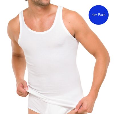 4 Schiesser Mens Undershirt Sports Jacket Cotton Basic Double Rib Essential - W