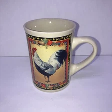 Rooster Mug Tea Cup Coffee Bay Island Inc. Chicken Apples Border Country Cocoa