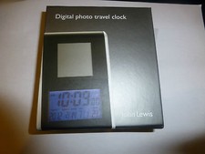 JOHN LEWIS DIGITAL PHOTO TRAVEL CLOCK - STORES UP TO 100 PICTURES