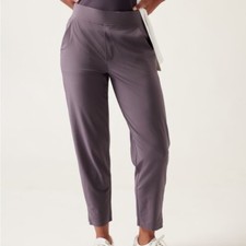 Athleta Brooklyn Mid Rise Ankle Pant Gray Size 4 Cropped Pants Tailored Fit