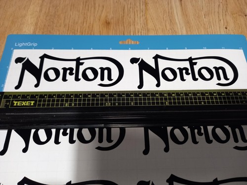 Norton sticker/decals Permanent Vinyl X2 Black