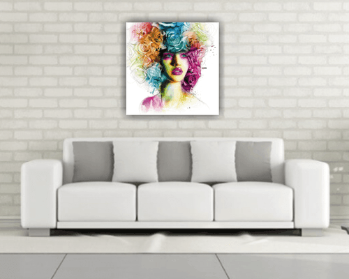 Tela stampata arte da parete colore Patrice Murciano tesa su cornice pino massello - Foto 2 di 3