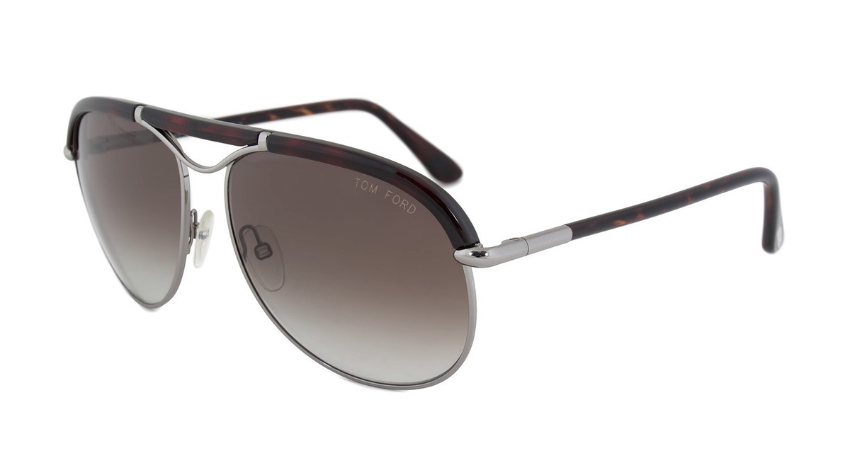 Tom Ford MARCO Sunglasses Aviator Havana Brown Gradient TF235 10F 59 15 140 eBay