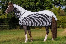 NEW BUCAS FULL NECK BUZZ OFF ZEBRA RAIN/FLY S...