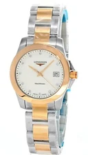 Longines Conquest Quartz 34MM MOP Diamond Dial Women's Watch L3.377.3.88.7