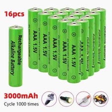 16Pcs 1.5V AA AAA Rechargeable Batteries 3000mAh Alkaline Battery w/ Charger US