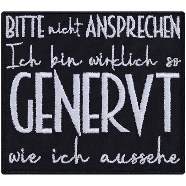 Lustiger AufnäHer: Bitte Nicht Ansprechen AufbüGler/Patch/Applikation-image