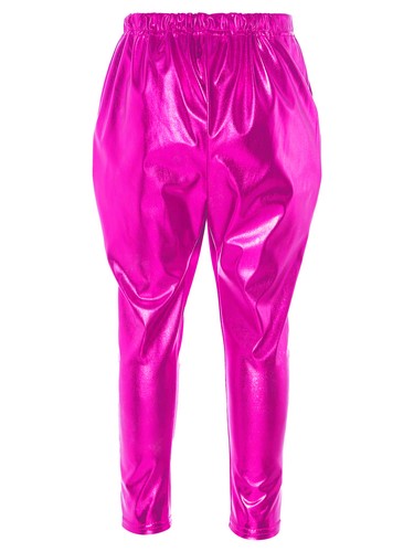 Girls Metallic Harem Dance Pants for Modern Hip Hop Sports Gymnastic Dancewear - Picture 53 of 77