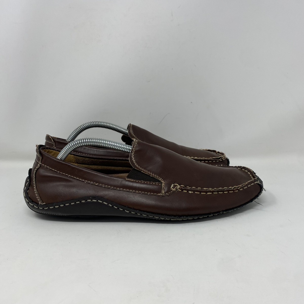 Steve Madden driving loafers brown leather size 9‎ QUINCEY Brown Leather Slip-On Men main image 3