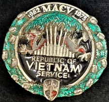 1982 MACV 1962 -1975 Vintage Vietnam Belt Buckle Great American 1074
