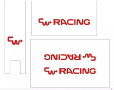 CW RACING white set custom REPRO padset BMX oldschool vintage RARE