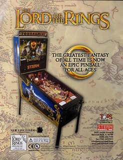 LORD OF THE RINGS Pinball  Stern Flyer LOTR 2003 Box Shipped