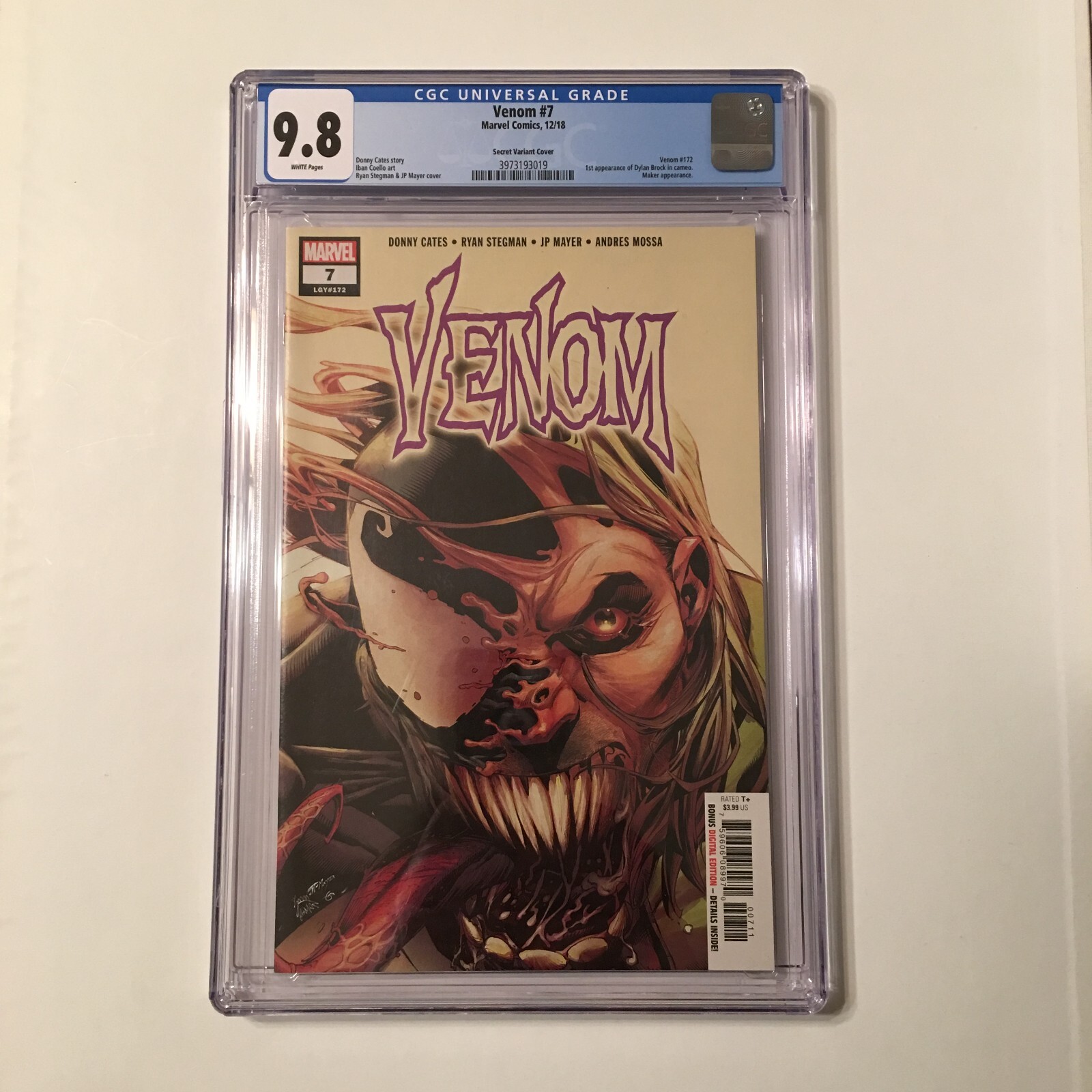 ヴェノム#7 CGC 9.6 クレインバージンバリアント ヴェノム#7 CGC 9.6 クレインバージンバリアント Venom #7