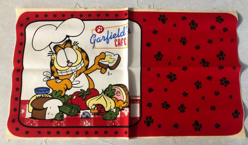 Lote de 4 manteles manteles vintage de tela para cortar y coser Garfield Cat - fáciles - Imagen 10 de 11