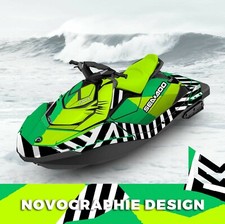 SEADOO SPARK trixx GRAPHIC KIT wraps 2up + 3up Jet Ski SEA DOO Decal Bold green