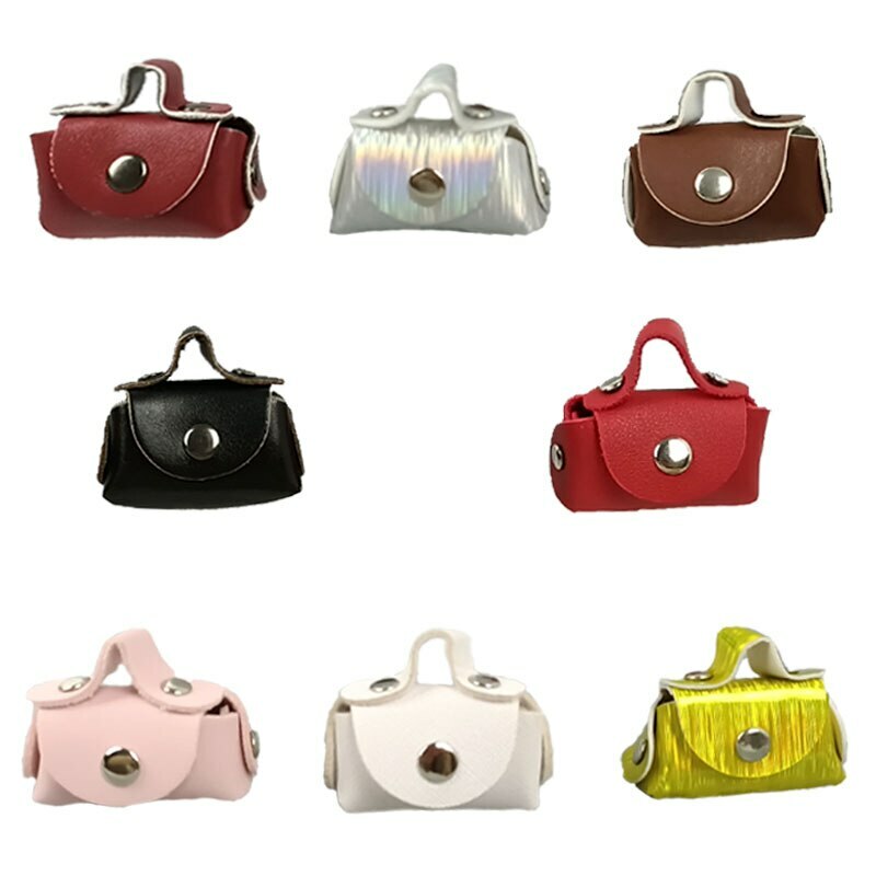 8pcs/lot Fashion 1/6 Doll Accessories For 11.5" Doll Handbag Leather Bag Purse