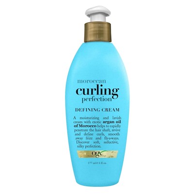 OGX Argan Oil of Morocco Curling Perfection Curl-Defining Cream, 177 ml / 6 oz