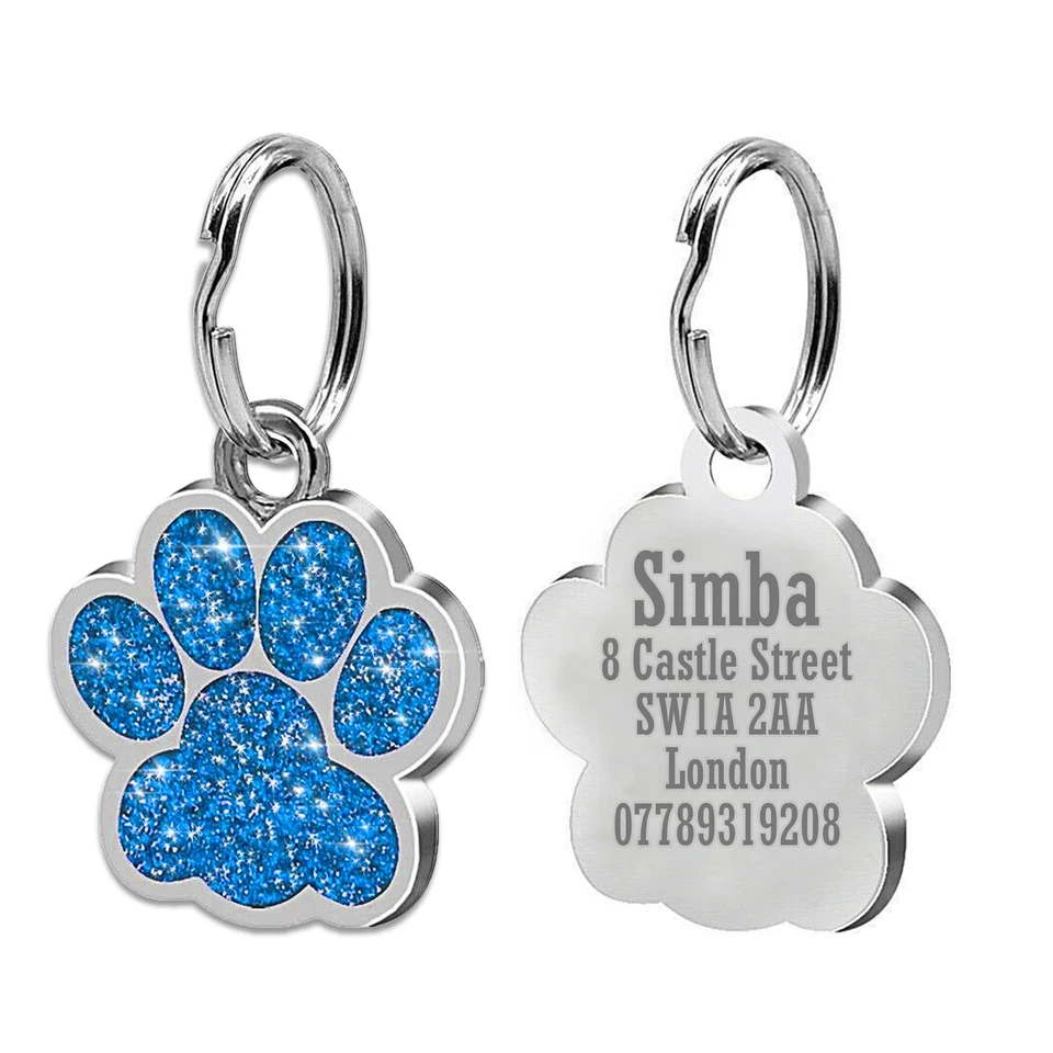 XPRESS.BUYERHUB Dog Tag Engraved Pet Tags Personalised ID Tags Name Disc Animal Cat Collar Tag