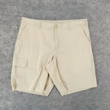 Columbia Shorts Mens 38 Cargo Flat Front Beige 10" Inseam Outdoors Casual